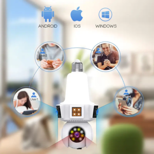 كاميرا المصباح الذكية V380 PRO – إصدار 2025 Triple lens camera